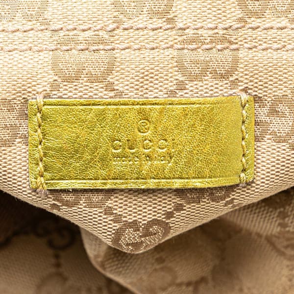 Pre-owned Gucci GG Canvas Web Tote Brown