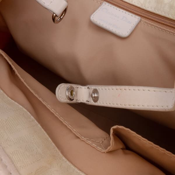 Pre-owned Dior Medium Diorissimo Trotter Nylon Lovely Tote Brown