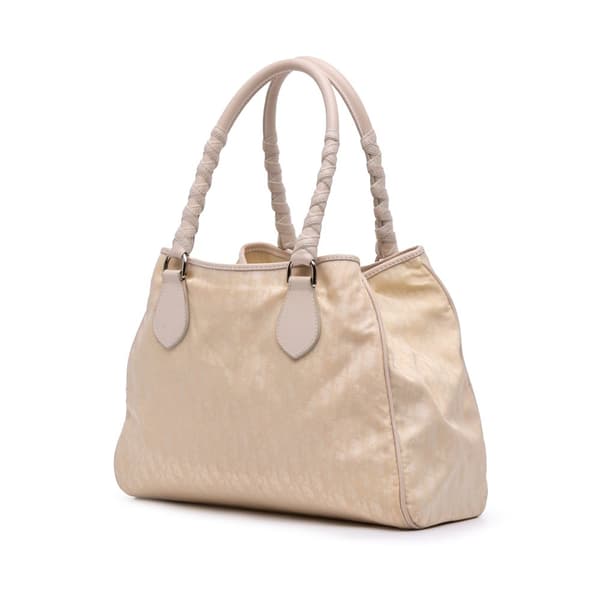 Pre-owned Dior Medium Diorissimo Trotter Nylon Lovely Tote Brown