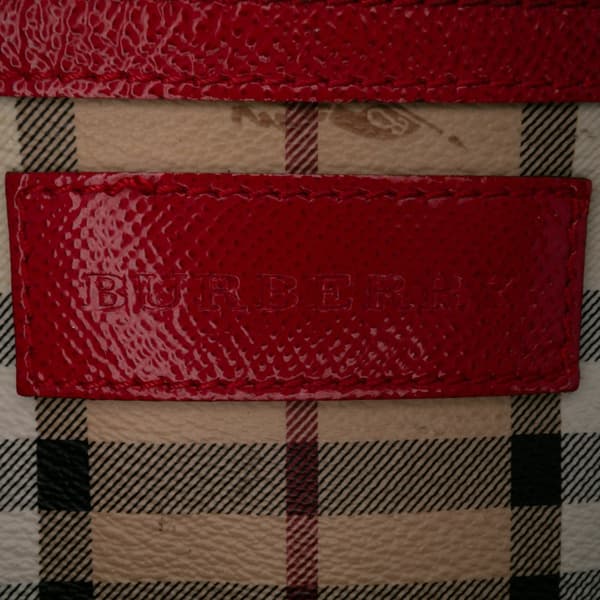 Pre-owned Burberry Small Haymarket Check Coated Canvas Canterbury Tote Brown
