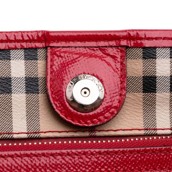 Pre-owned Burberry Small Haymarket Check Coated Canvas Canterbury Tote Brown