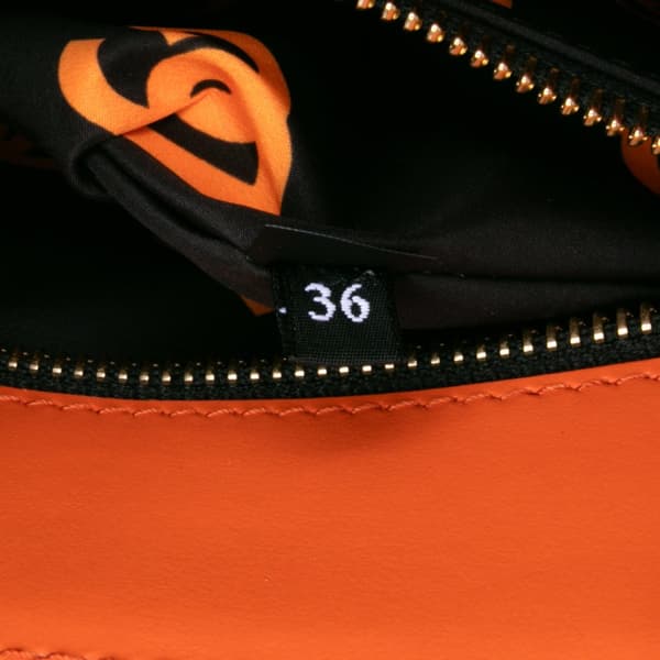 Pre-owned Dolce & Gabbana Small Calfskin DG Logo Shopper Tote Orange