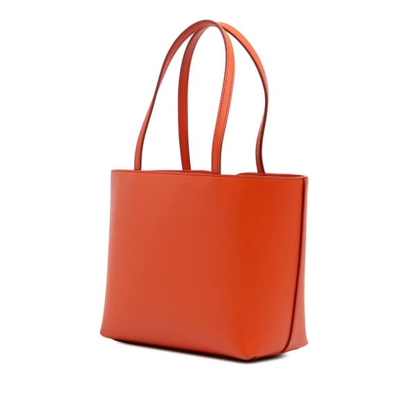 Pre-owned Dolce & Gabbana Small Calfskin DG Logo Shopper Tote Orange