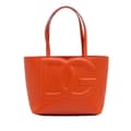Miniatyrbilde 1 av 10: Pre-owned Dolce & Gabbana Small Calfskin DG Logo Shopper Tote Orange