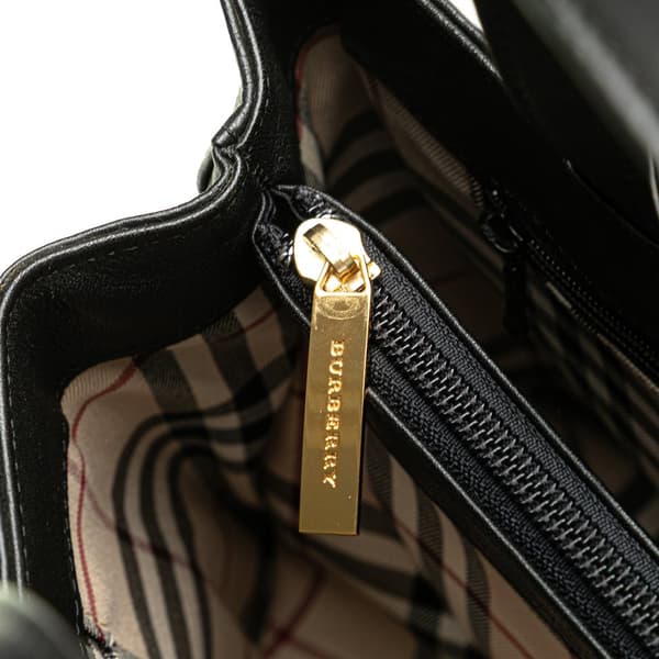 Pre-owned Burberry Leather Tote Black