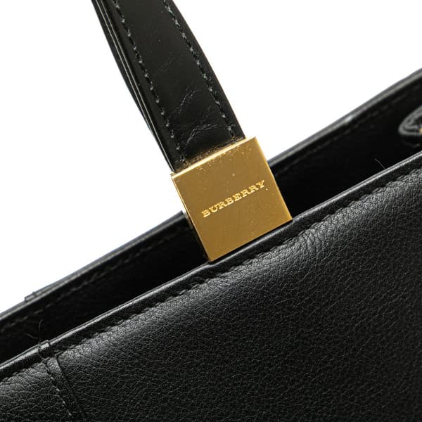 Pre-owned Burberry Leather Tote Black