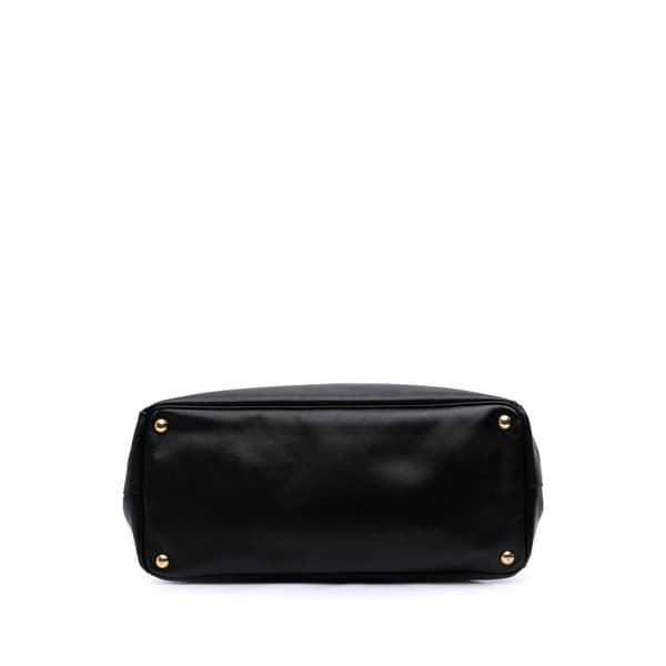 Pre-owned Prada Large Saffiano Lux Galleria Tote Black