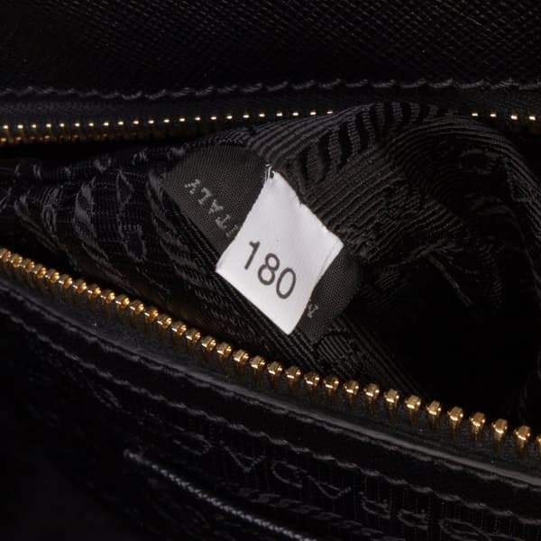 Pre-owned Prada Large Saffiano Lux Galleria Tote Black