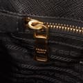Miniatyrbild 7 av 10: Pre-owned Prada Large Saffiano Lux Galleria Tote Black