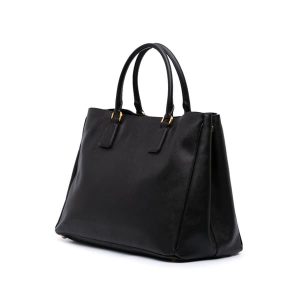 Pre-owned Prada Large Saffiano Lux Galleria Tote Black