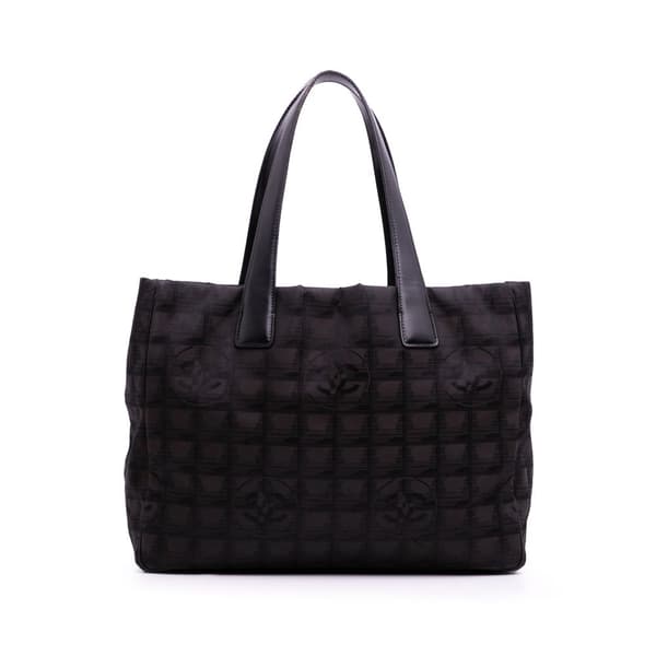 Pre-owned Chanel New Travel Line Nylon Tote Brown