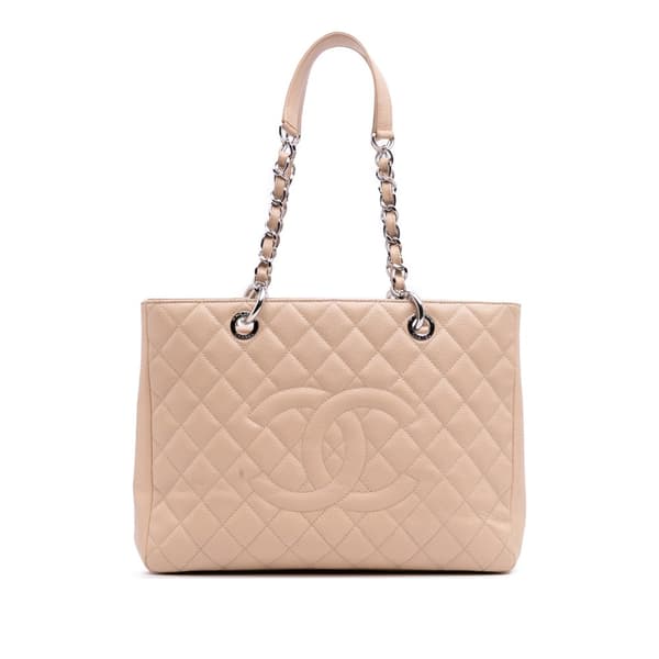 Pre-owned Chanel Caviar Grand Shopping Tote Brown