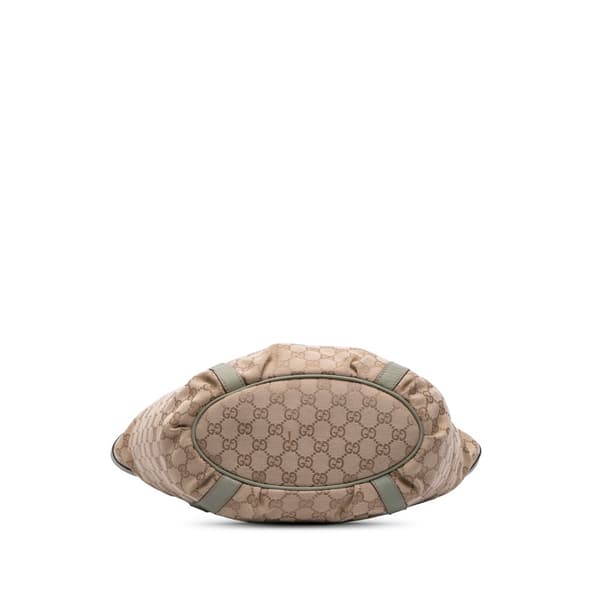 Pre-owned Gucci GG Canvas Abbey D Ring Tote Brown