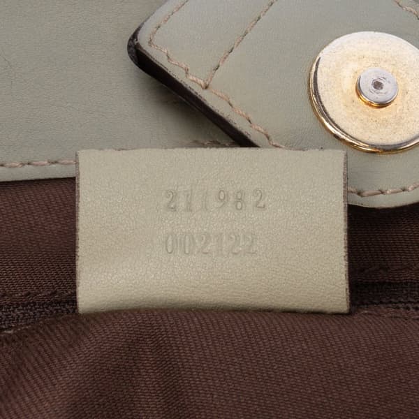 Pre-owned Gucci GG Canvas Abbey D Ring Tote Brown