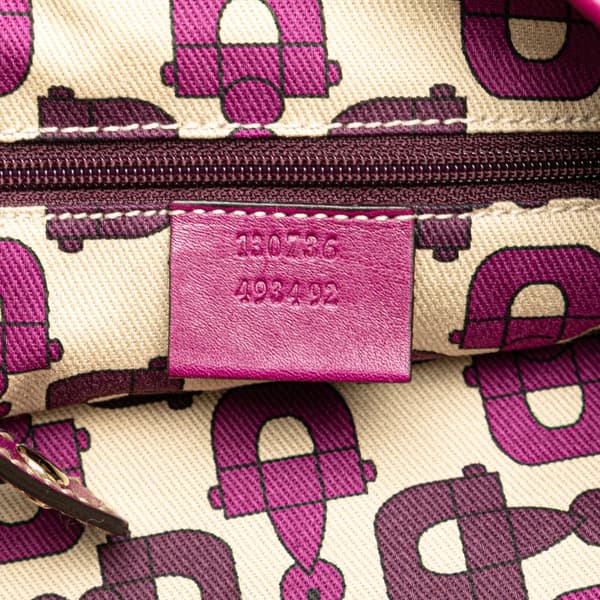 Pre-owned Gucci Medium Guccissima Abbey D Ring Tote Purple