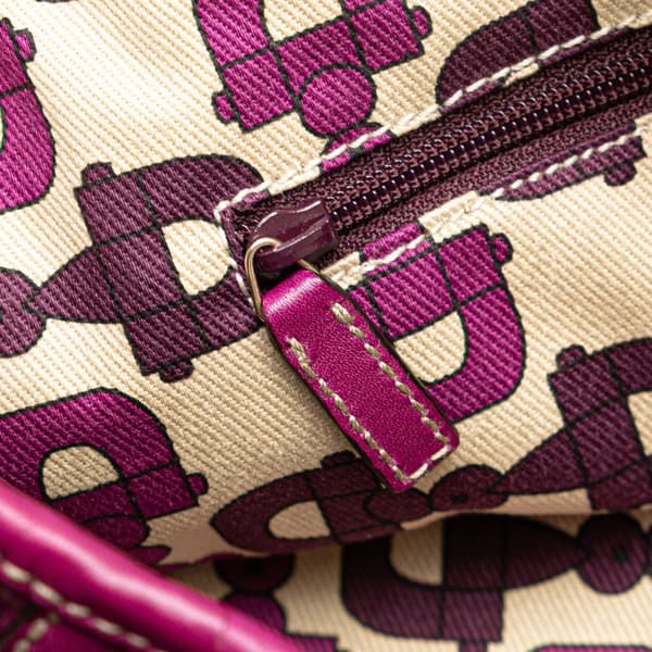 Pre-owned Gucci Medium Guccissima Abbey D Ring Tote Purple