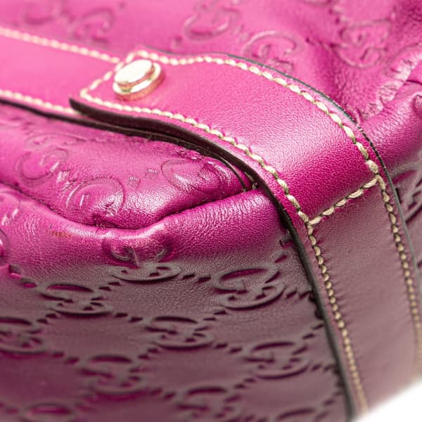 Pre-owned Gucci Medium Guccissima Abbey D Ring Tote Purple