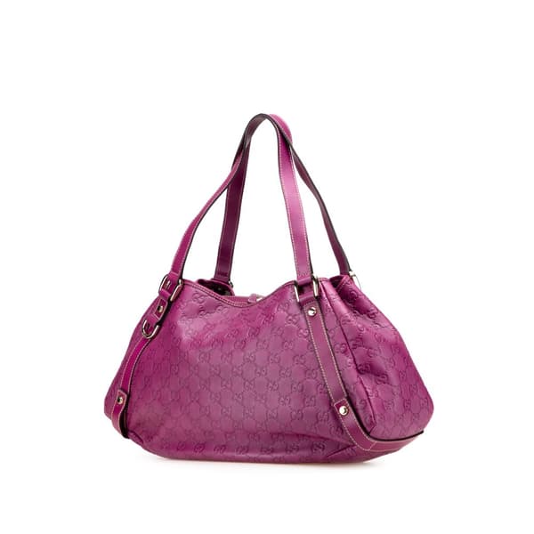 Pre-owned Gucci Medium Guccissima Abbey D Ring Tote Purple