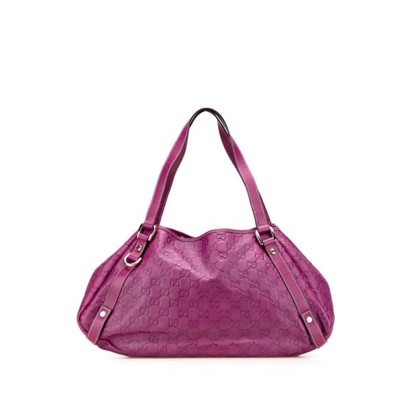 Pre-owned Gucci Medium Guccissima Abbey D Ring Tote Purple