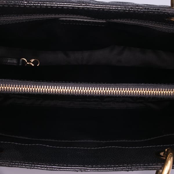Pre-owned Chanel Caviar Grand Shopping Tote Black