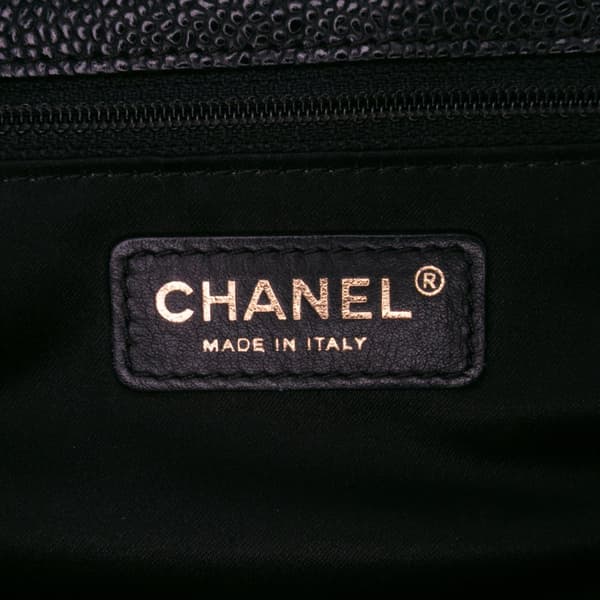 Pre-owned Chanel Caviar Grand Shopping Tote Black