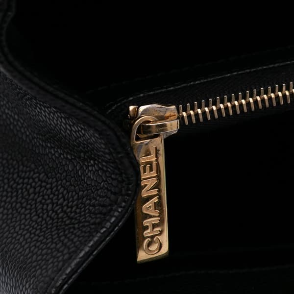Pre-owned Chanel Caviar Grand Shopping Tote Black