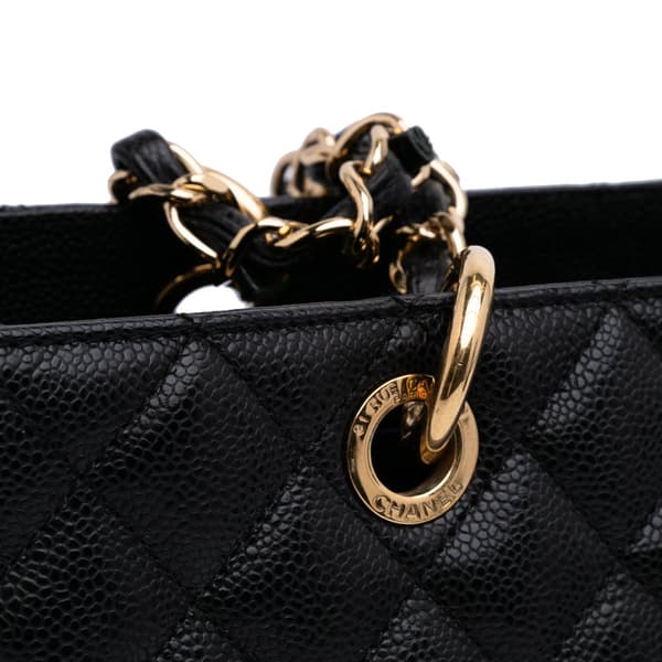 Pre-owned Chanel Caviar Grand Shopping Tote Black