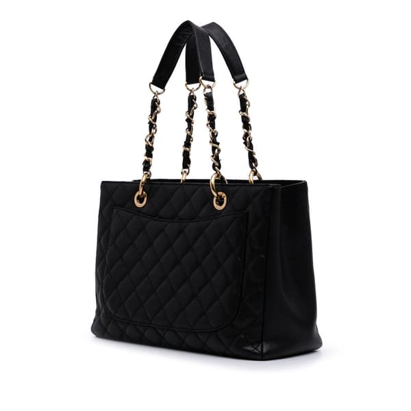Pre-owned Chanel Caviar Grand Shopping Tote Black