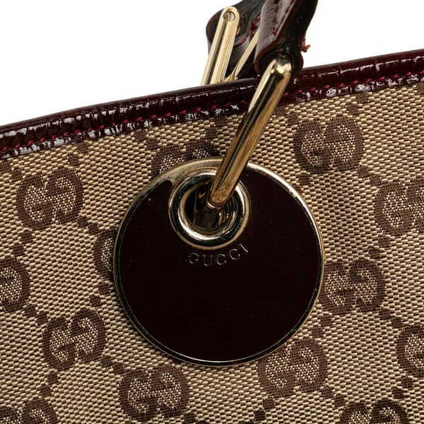 Pre-owned Gucci Large GG Canvas Eclipse Tote Brown