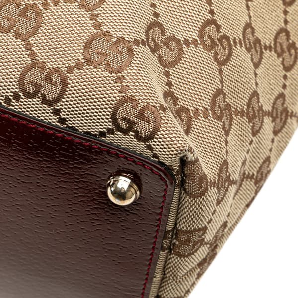 Pre-owned Gucci Large GG Canvas Eclipse Tote Brown