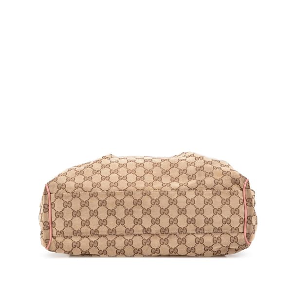 Pre-owned Gucci Medium GG Canvas Sukey Tote Brown