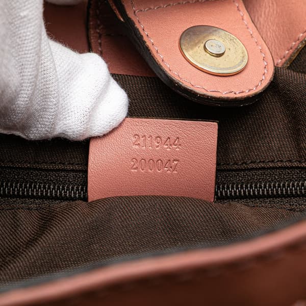 Pre-owned Gucci Medium GG Canvas Sukey Tote Brown