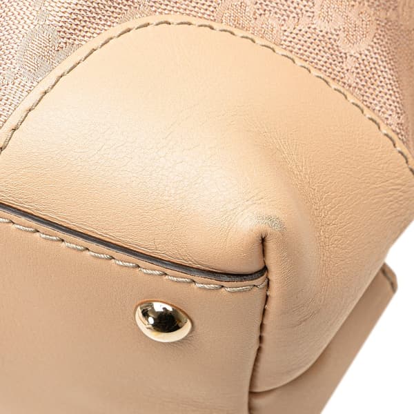 Pre-owned Gucci GG Canvas Lovely Tote Pink