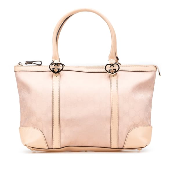Pre-owned Gucci GG Canvas Lovely Tote Pink