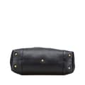 Miniatyrbild 3 av 10: Pre-owned Gucci Medium Pebbled Calfskin Twill Tote Black