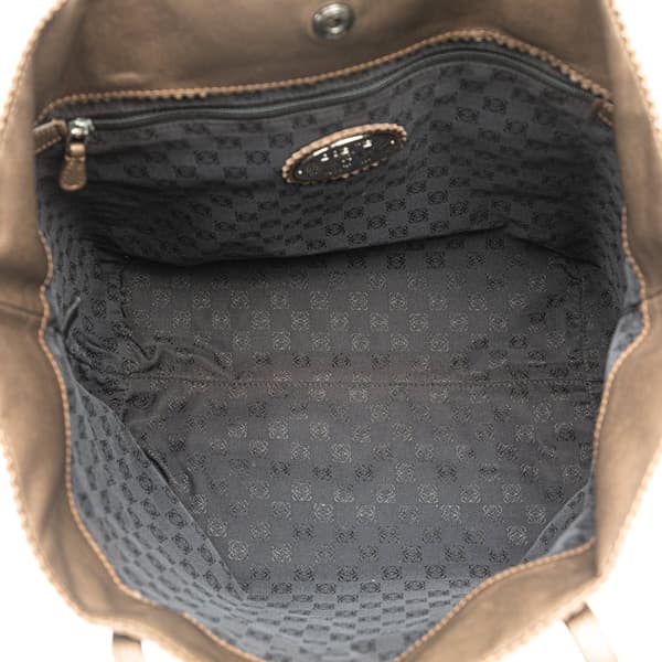 Pre-owned LOEWE Anagram Nappa Tote Brown