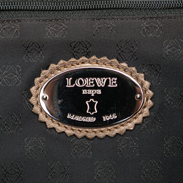 Pre-owned LOEWE Anagram Nappa Tote Brown