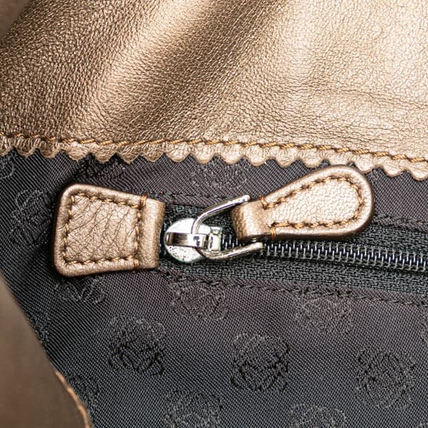 Pre-owned LOEWE Anagram Nappa Tote Brown