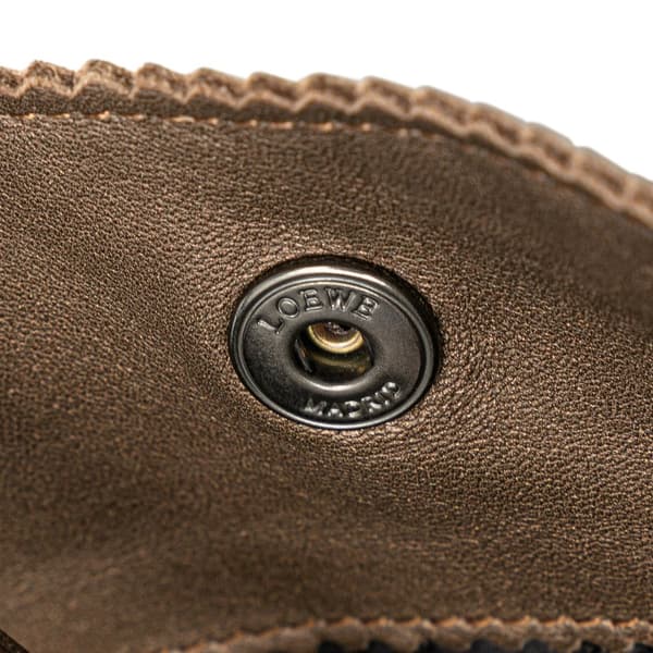 Pre-owned LOEWE Anagram Nappa Tote Brown