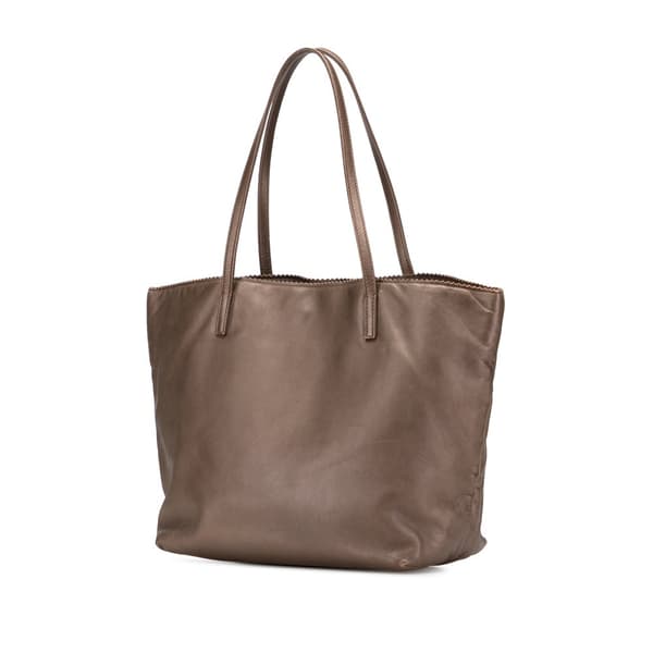 Pre-owned LOEWE Anagram Nappa Tote Brown