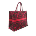 Miniatyrbilde 2 av 6: Pre-owned Dior Large Canvas Embroidered Book Tote Red