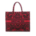 Miniatyrbilde 1 av 6: Pre-owned Dior Large Canvas Embroidered Book Tote Red