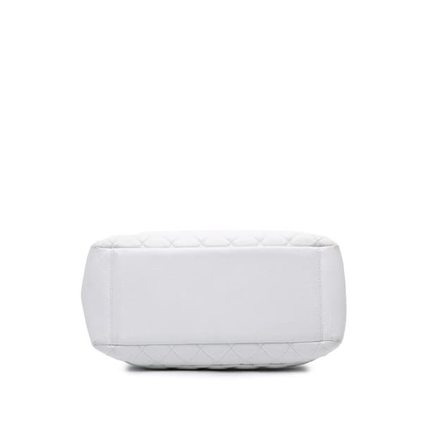 Pre-owned Chanel Caviar Grand Shopping Tote White