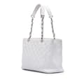 Miniatyrbild 2 av 10: Pre-owned Chanel Caviar Grand Shopping Tote White