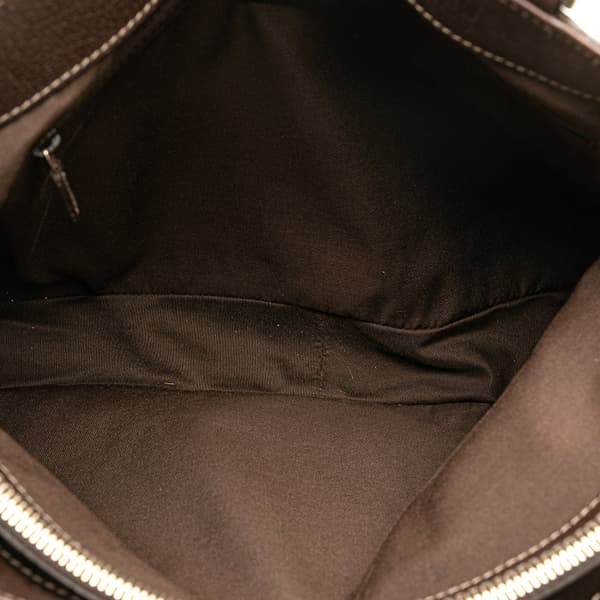 Pre-owned Gucci GG Canvas Abbey D Ring Tote Brown