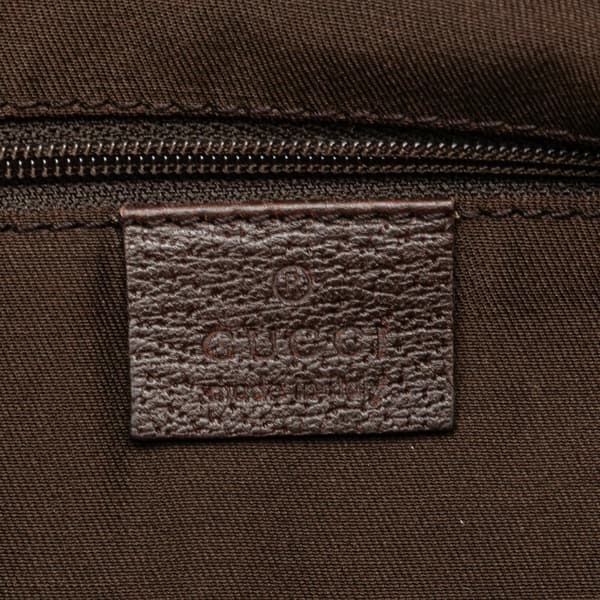 Pre-owned Gucci GG Canvas Abbey D Ring Tote Brown
