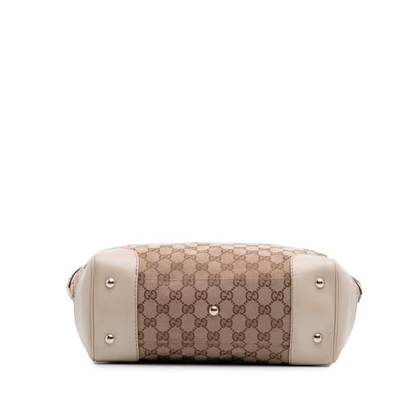 Pre-owned Gucci GG Canvas Mayfair Tote Brown