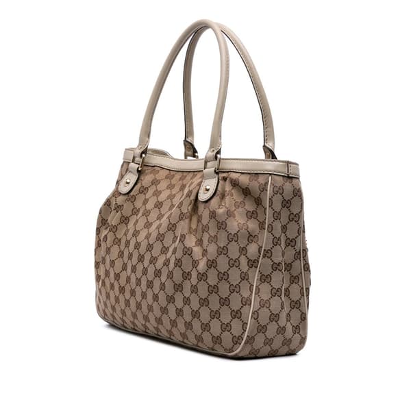 Pre-owned Gucci GG Canvas Sukey Tote Brown