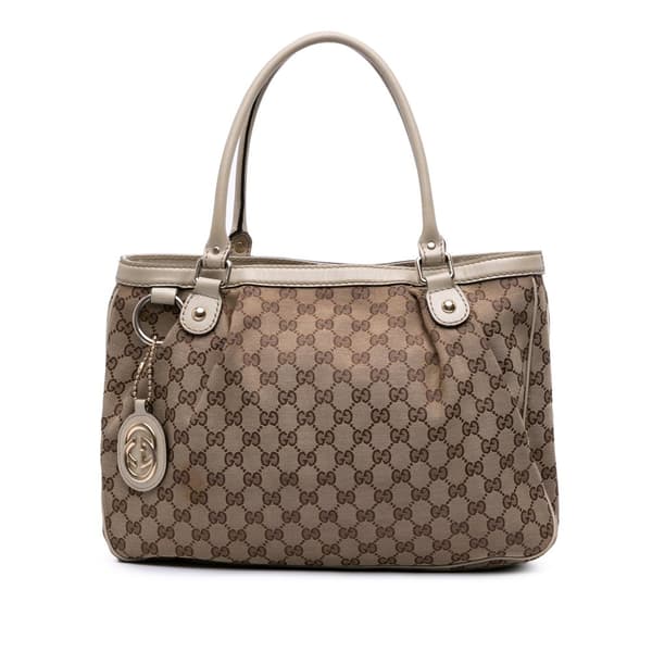 Pre-owned Gucci GG Canvas Sukey Tote Brown