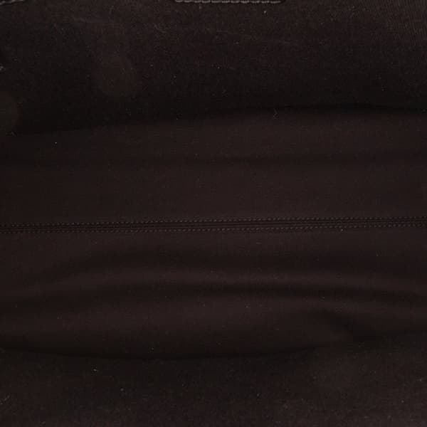 Pre-owned Versace Canvas Logo Print Tote Black